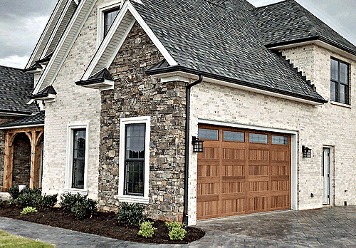 Cedar Colour steel garage door