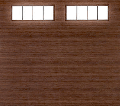 Flush in Walnut garage door