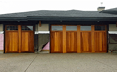 Cedar garage door