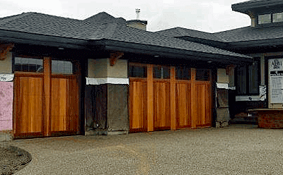 Cedar garage door