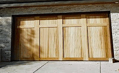 Cedar garage door