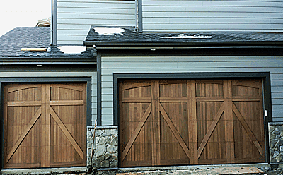 Cedar garage door