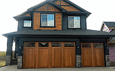 Cedar garage door