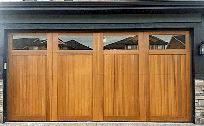 Cedar garage door