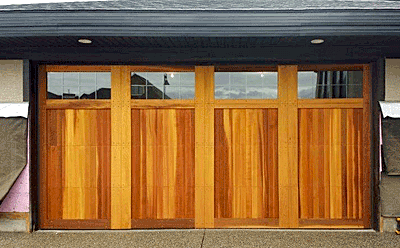 Cedar garage door