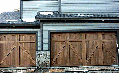 Cedar garage door