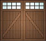 Cedar garage door style