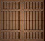 Cedar garage door style