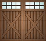 Cedar garage door style