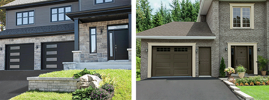 Matching Front Door and Garage Door in Calgary