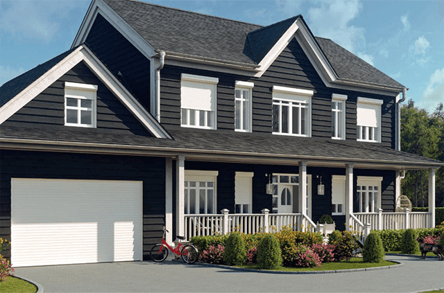 Residential Roll Shutters on Home and Garage Door